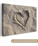 OneMillionCanvasses® Leinwandbild Herzform - Signiert - Beige - Sand, Fotodruck Bild 2