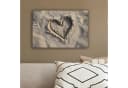 OneMillionCanvasses® Leinwandbild Herzform - Signiert - Beige - Sand, Fotodruck Bild 4