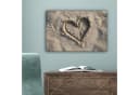 OneMillionCanvasses® Leinwandbild Herzform - Signiert - Beige - Sand, Fotodruck Bild 5