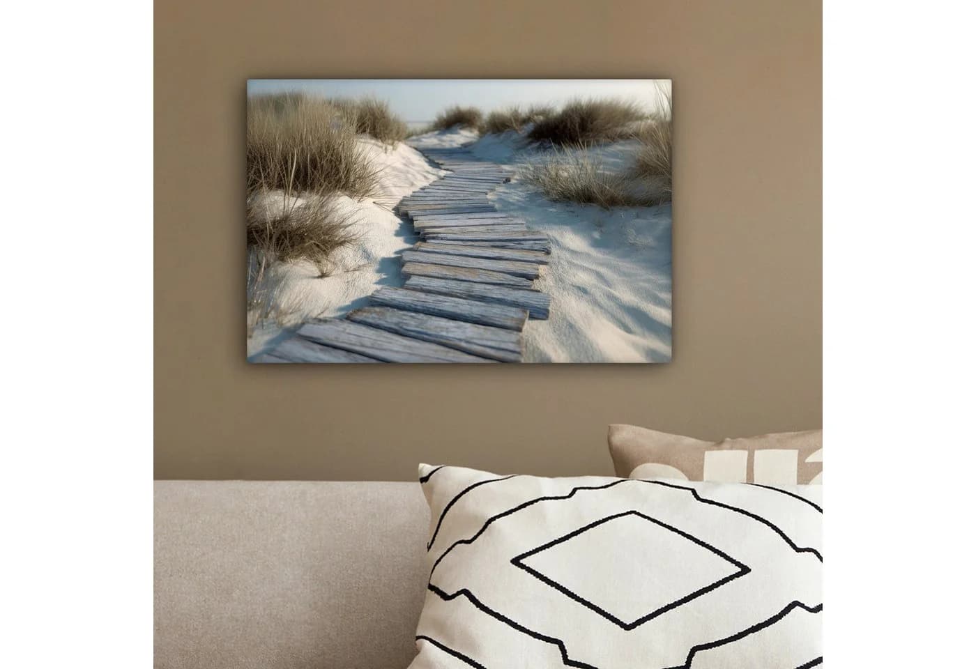 OneMillionCanvasses® Leinwandbild Pfad - Regale - Dünen - Gras, Fotodruck 30x20 cm - Bild 4