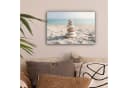 OneMillionCanvasses® Leinwandbild Steine Sand Meer 30x20 cm Bild 1