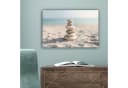 OneMillionCanvasses® Leinwandbild Steine Sand Meer 30x20 cm Bild 5