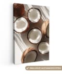 OneMillionCanvasses® Leinwandbild Kokosnüsse Braun Weiß Bild 2