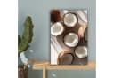 OneMillionCanvasses® Leinwandbild Kokosnüsse Braun Weiß Bild 5
