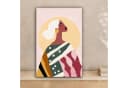 OneMillionCanvasses® Leinwandbild Frau mit Sonne Bunt Bild 1