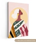 OneMillionCanvasses® Leinwandbild Frau mit Sonne Bunt Bild 2