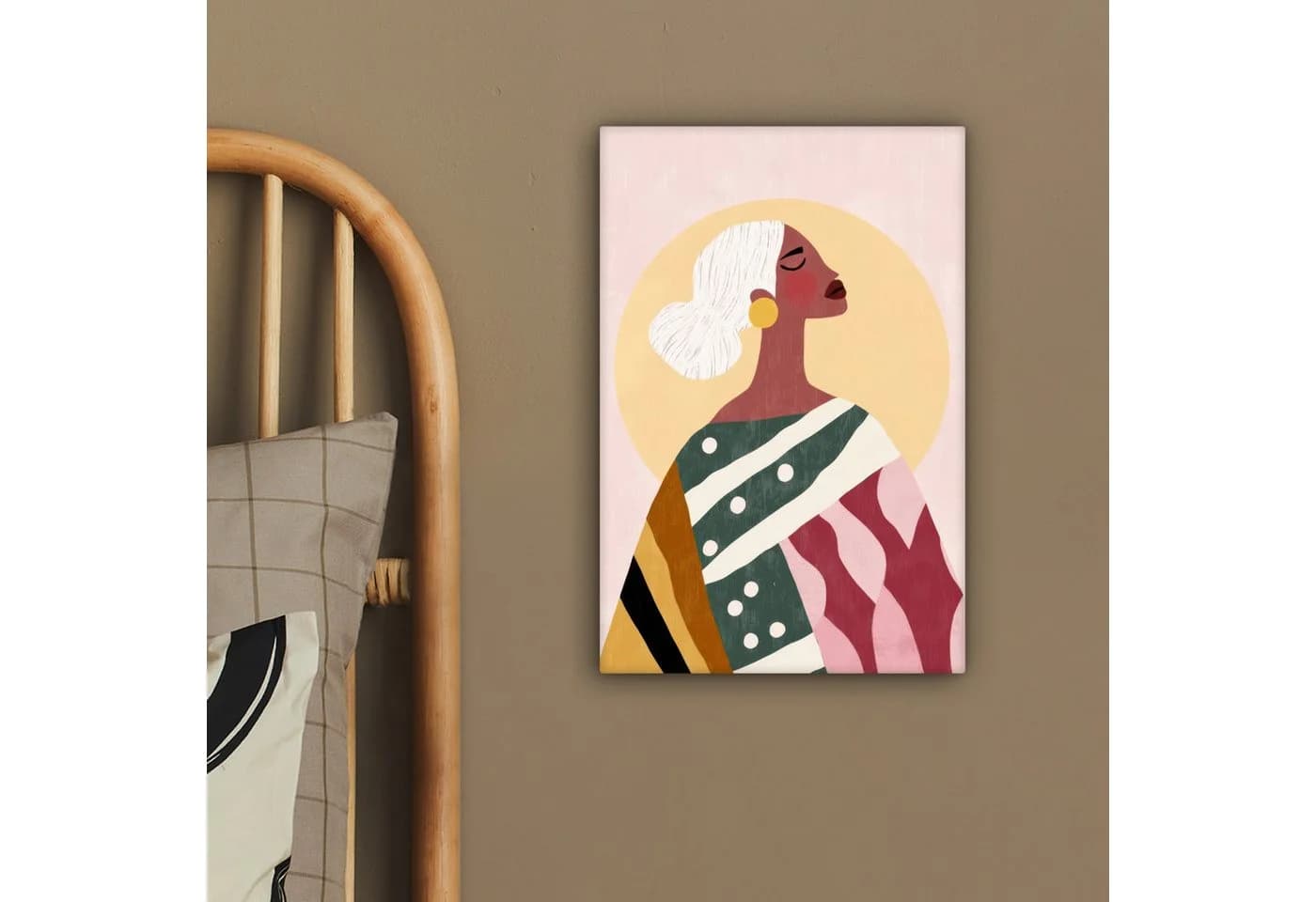 OneMillionCanvasses® Leinwandbild Frau mit Sonne Bunt - Bild 4
