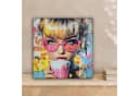OneMillionCanvasses® Leinwandbild Frau Milchshake Bunt Modern Bild 1