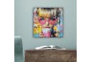 OneMillionCanvasses® Leinwandbild Frau Milchshake Bunt Modern Bild 5