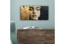 OneMillionCanvasses® Leinwandbild Panorama Abstrakt Gold Gesicht Bild 5