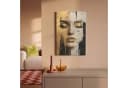 OneMillionCanvasses® Leinwandbild Abstrakt Gold Gesicht Lippen Bild 1