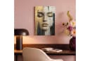 OneMillionCanvasses® Leinwandbild Abstrakt Gold Gesicht Lippen Bild 4