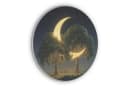 MuchoWow Akustikbild Mond Bäume 30x30 cm PET-Filz Bild 2
