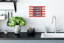 MuchoWow Wandsticker Sardinen Rot Beige Schwarz Selbstklebend Bild 3