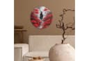 MuchoWow Rundes Wandbild Rote Blumen Neblig Forex 30x30 cm Bild 1