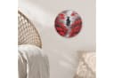 MuchoWow Rundes Wandbild Rote Blumen Neblig Forex 30x30 cm Bild 4
