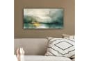 OneMillionCanvasses® Leinwandbild Panorama Grün - Modern - Abstrakt - Gold Bild 4