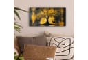 OneMillionCanvasses® Leinwandbild Panorama Baum Hirsch Gold Schwarz 60x30 cm Bild 1