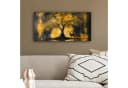 OneMillionCanvasses® Leinwandbild Panorama Baum Hirsch Gold Schwarz 60x30 cm Bild 4