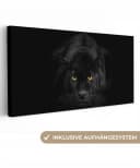 OneMillionCanvasses® Leinwandbild Panorama Panther Fotodruck Bild 2