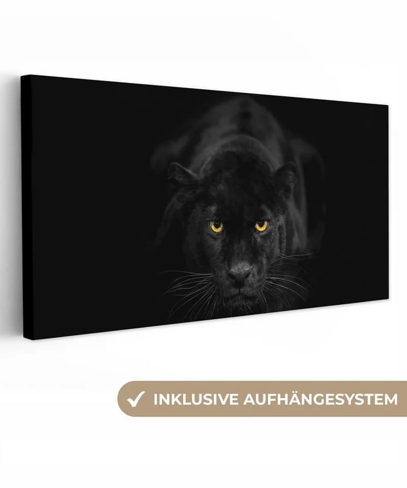 OneMillionCanvasses® Leinwandbild Panorama Panther Fotodruck - Bild 2