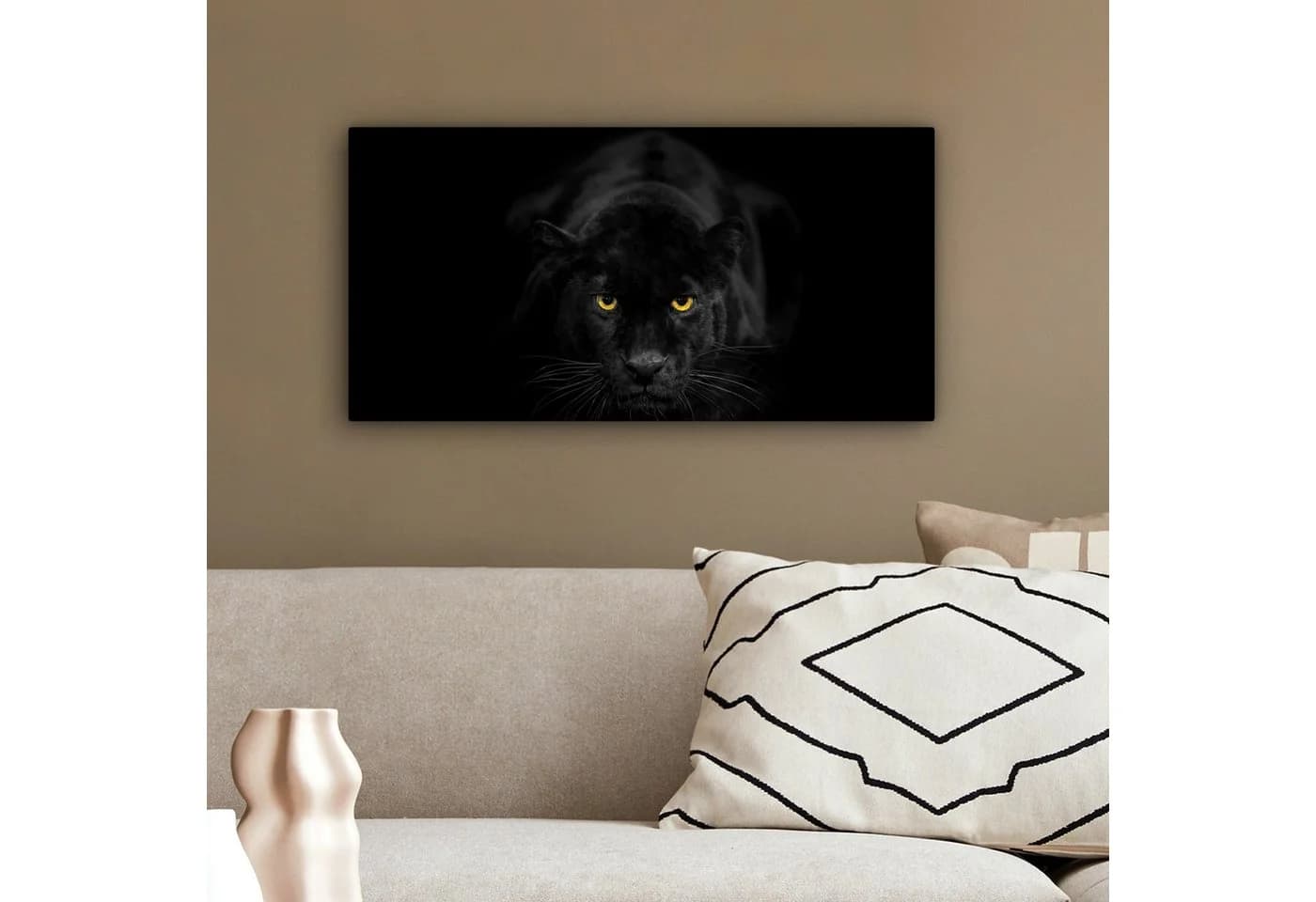 OneMillionCanvasses® Leinwandbild Panorama Panther Fotodruck - Bild 4