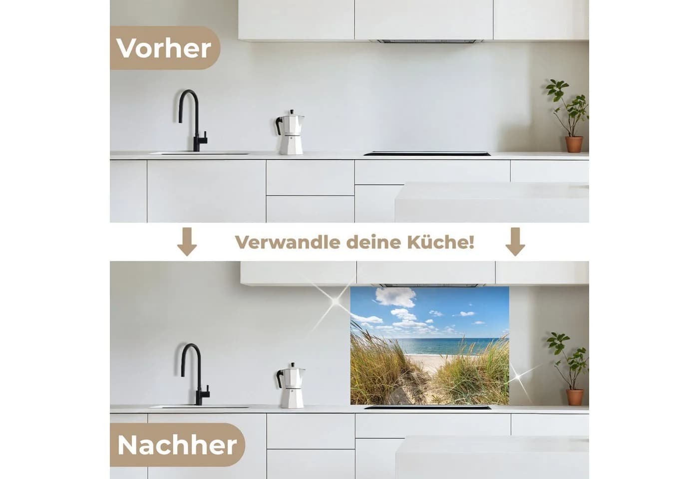 KitchenYeah Küchenrückwand selbstklebend Düne - Gras - Meer - Strand - Bild 3