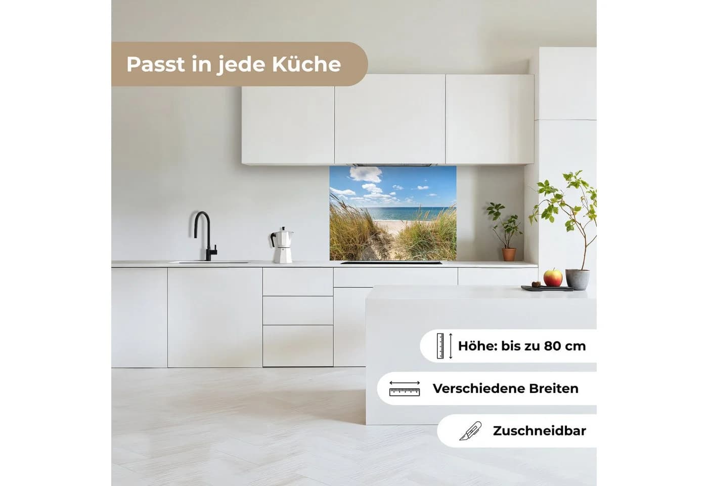 KitchenYeah Küchenrückwand selbstklebend Düne - Gras - Meer - Strand - Bild 4
