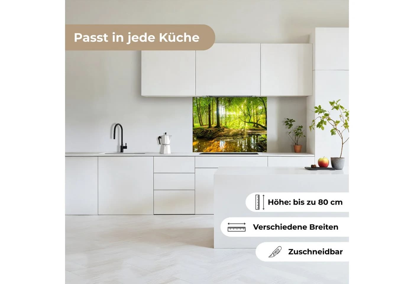 KitchenYeah Küchenrückwand selbstklebend Wald Landschaft - Bild 4