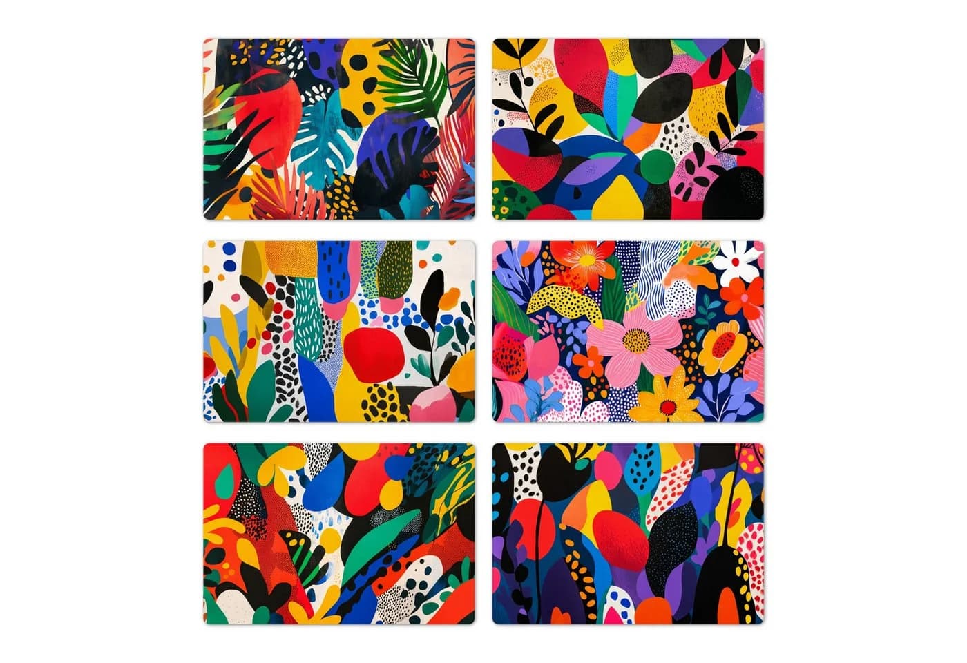 MuchoWow Tischset Bold Art Modern Abstrakt 6-Stück Platzsets - Bild 2