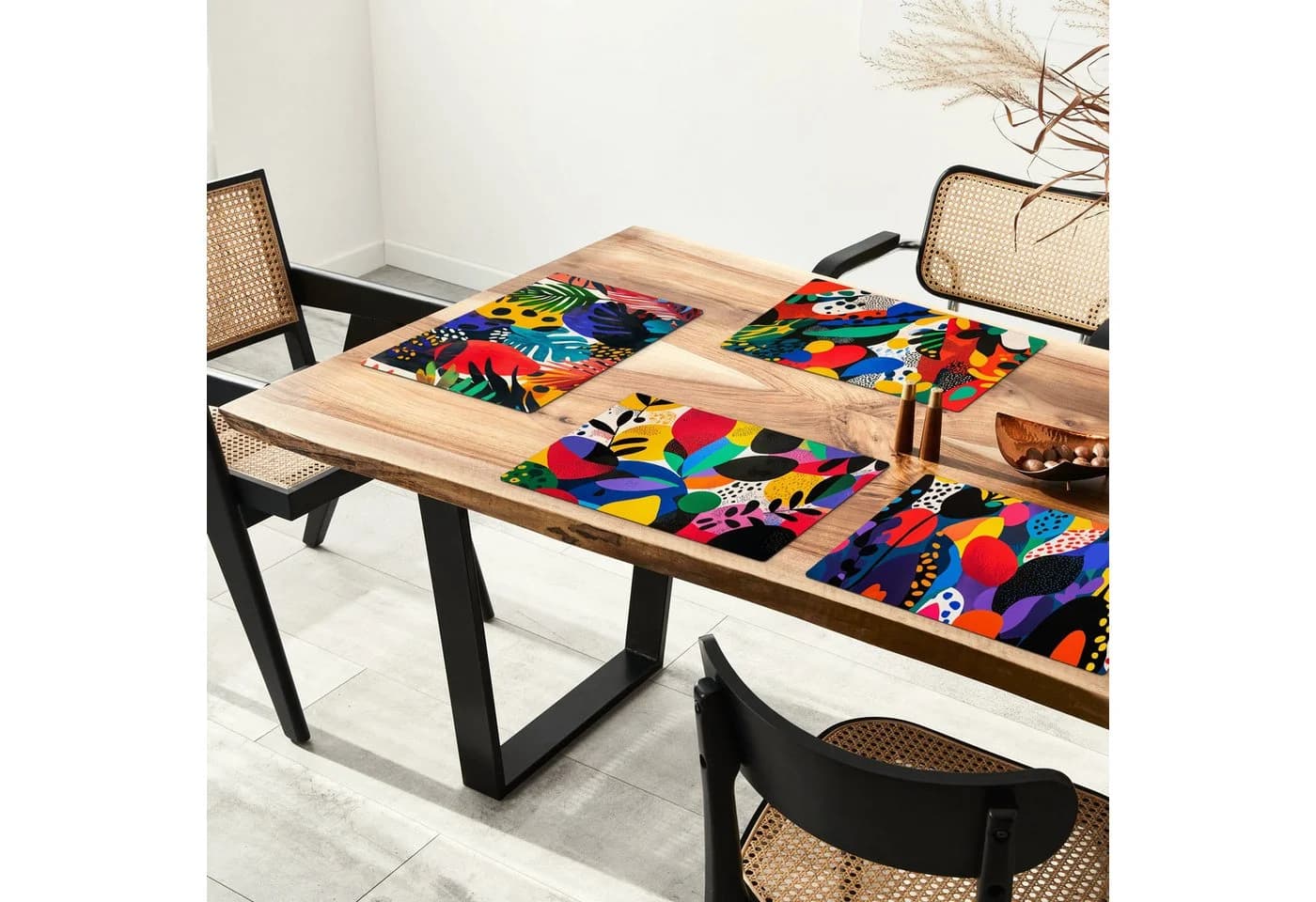 MuchoWow Tischset Bold Art Modern Abstrakt 6-Stück Platzsets - Bild 3