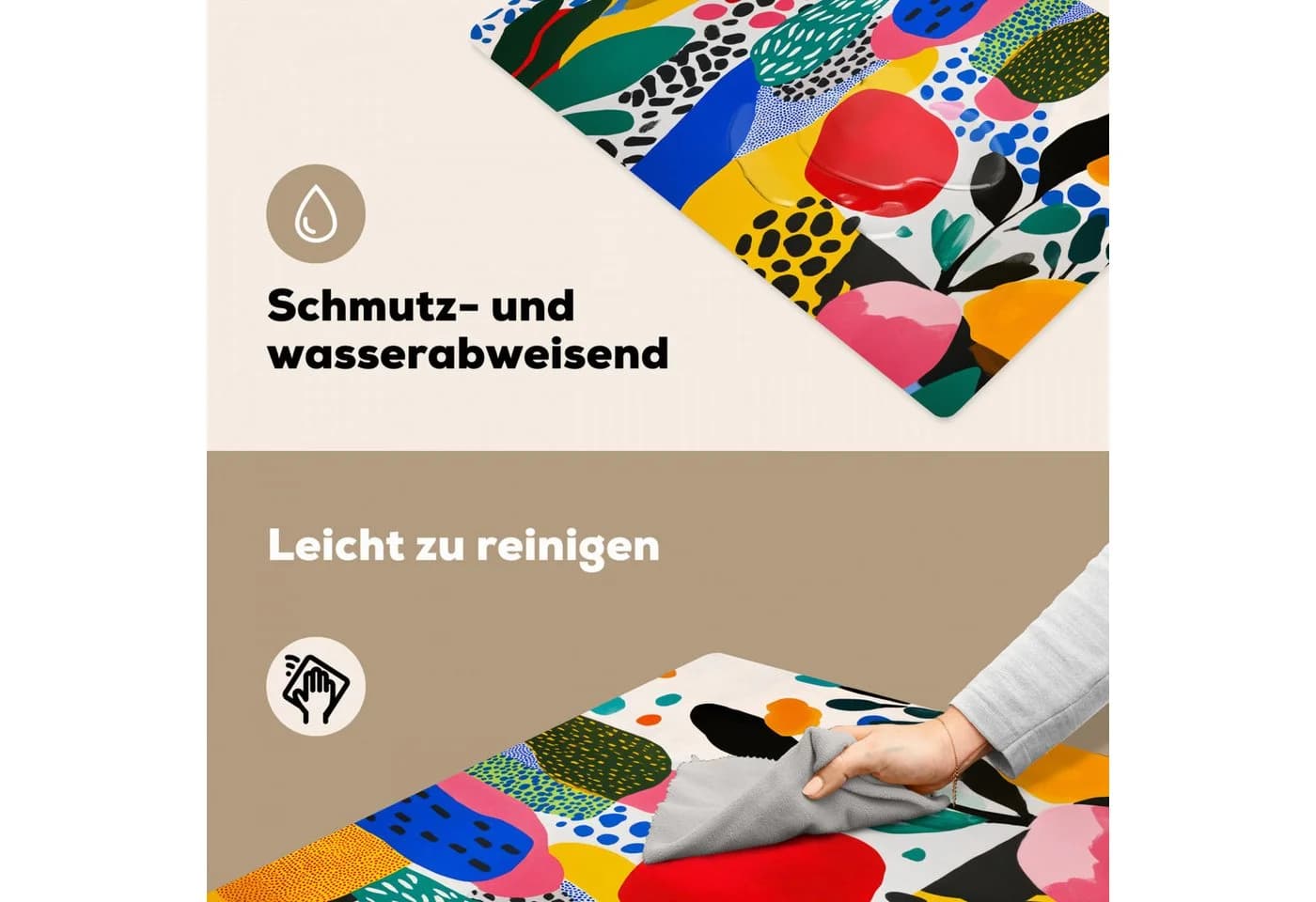 MuchoWow Tischset Bold Art Modern Abstrakt 6-Stück Platzsets - Bild 5