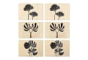 MuchoWow Platzset Neutral Flow Beige Schwarz Weiß Abstrakt 6er Set Bild 2
