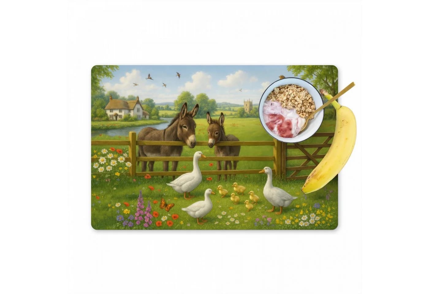 MuchoWow Platzset Nature's Charm - Ländlich - Tiere, 6-Stück, Tischset, Abwaschbar, Platzdeckchen - Bild 4