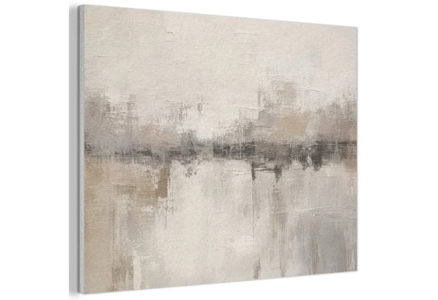 MuchoWow Akustikbild Moderne Kunst Abstrakt Beige Grau - Bild 2