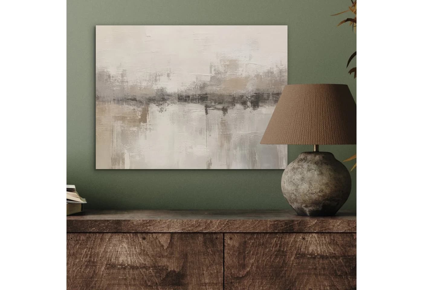 MuchoWow Akustikbild Moderne Kunst Abstrakt Beige Grau - Bild 3