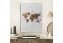 MuchoWow Akustikbild Weltkarte Kaffee Marmor PET-Filz Bild 1