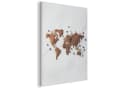 MuchoWow Akustikbild Weltkarte Kaffee Marmor PET-Filz Bild 2