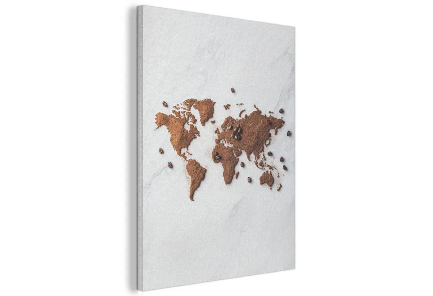 MuchoWow Akustikbild Weltkarte Kaffee Marmor PET-Filz - Bild 2