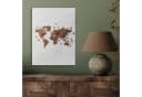 MuchoWow Akustikbild Weltkarte Kaffee Marmor PET-Filz Bild 3