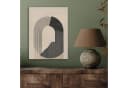 MuchoWow Akustikbild Beige Schwarz Geschwungenes Muster PET-Filz Bild 3