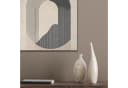 MuchoWow Akustikbild Beige Schwarz Geschwungenes Muster PET-Filz Bild 4