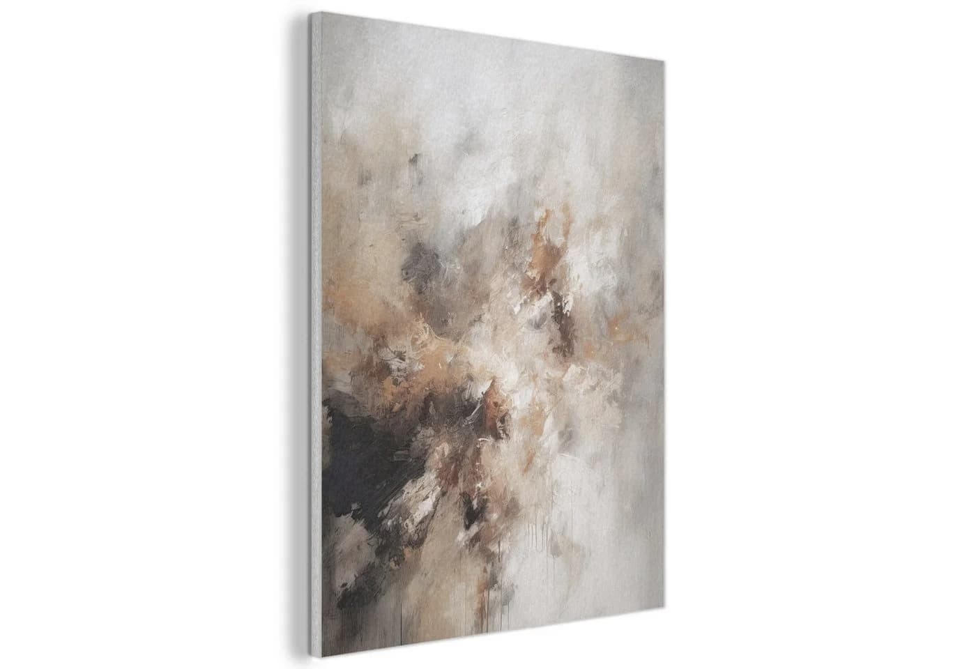 MuchoWow Akustikbild Abstrakt Beige Braun Schwarz PET-Filz - Bild 2