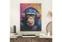 MuchoWow Akustikbild Graffiti Schimpanse Bunt PET-Filz Bild 1