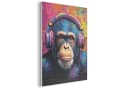 MuchoWow Akustikbild Graffiti Schimpanse Bunt PET-Filz Bild 2