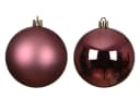 Kaemingk Weihnachtsbaumkugel Dunkelrosa Kunststoff 8cm 6er Pack Bild 1