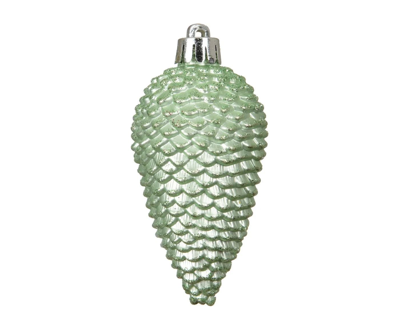 Kaemingk Christbaumschmuck Zapfen 8cm Kunststoff 6 Stück Mintgrün