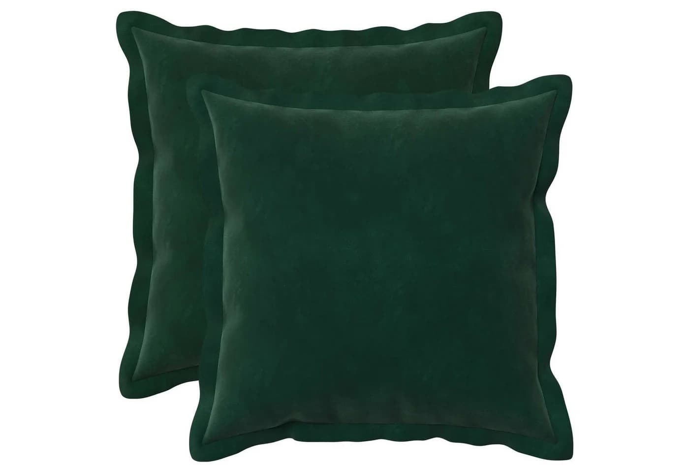 vidaXL Kissenbezug 2er-Pack Dunkelgrün Samt 50x50 cm - Bild 2