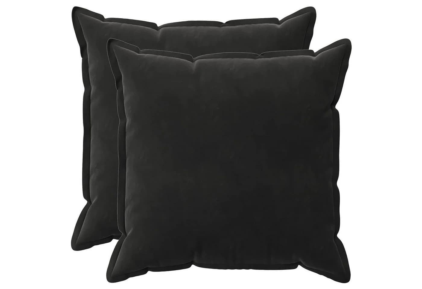 vidaXL Kissenbezug Schwarz Samt 80x80 cm 2er Pack - Bild 2
