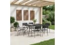 vidaXL Ausziehbarer Gartentisch Mesh Anthrazit Stahl Bild 1